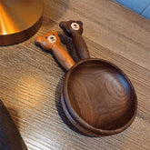 Fruit Snacks Dessert Nut Bowl Whole Wood One Black Walnut - WOOD KONG